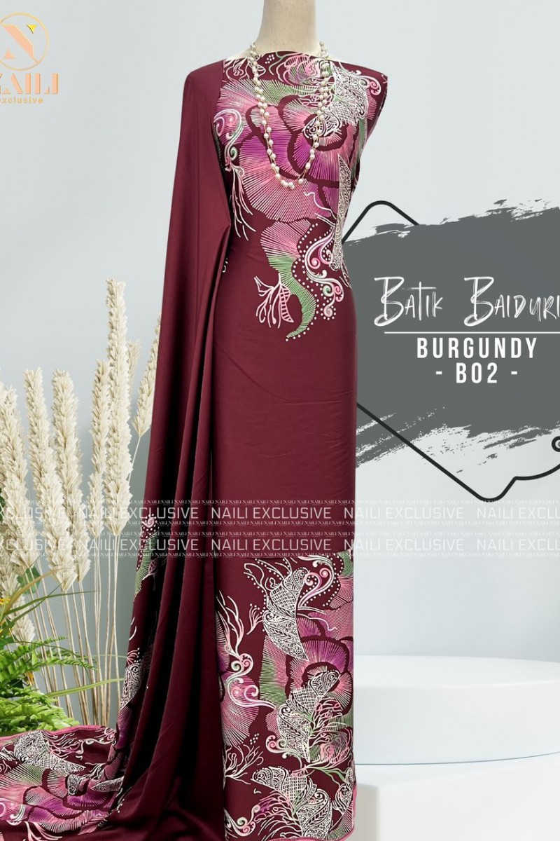 Batik Baiduri – B02 (Burgundy)