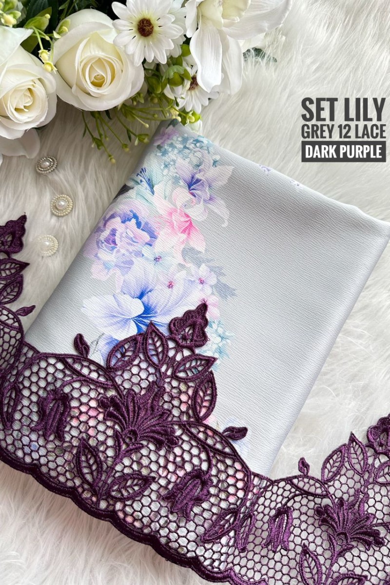 Set Lily Grey 12 – Lace Dark Purple