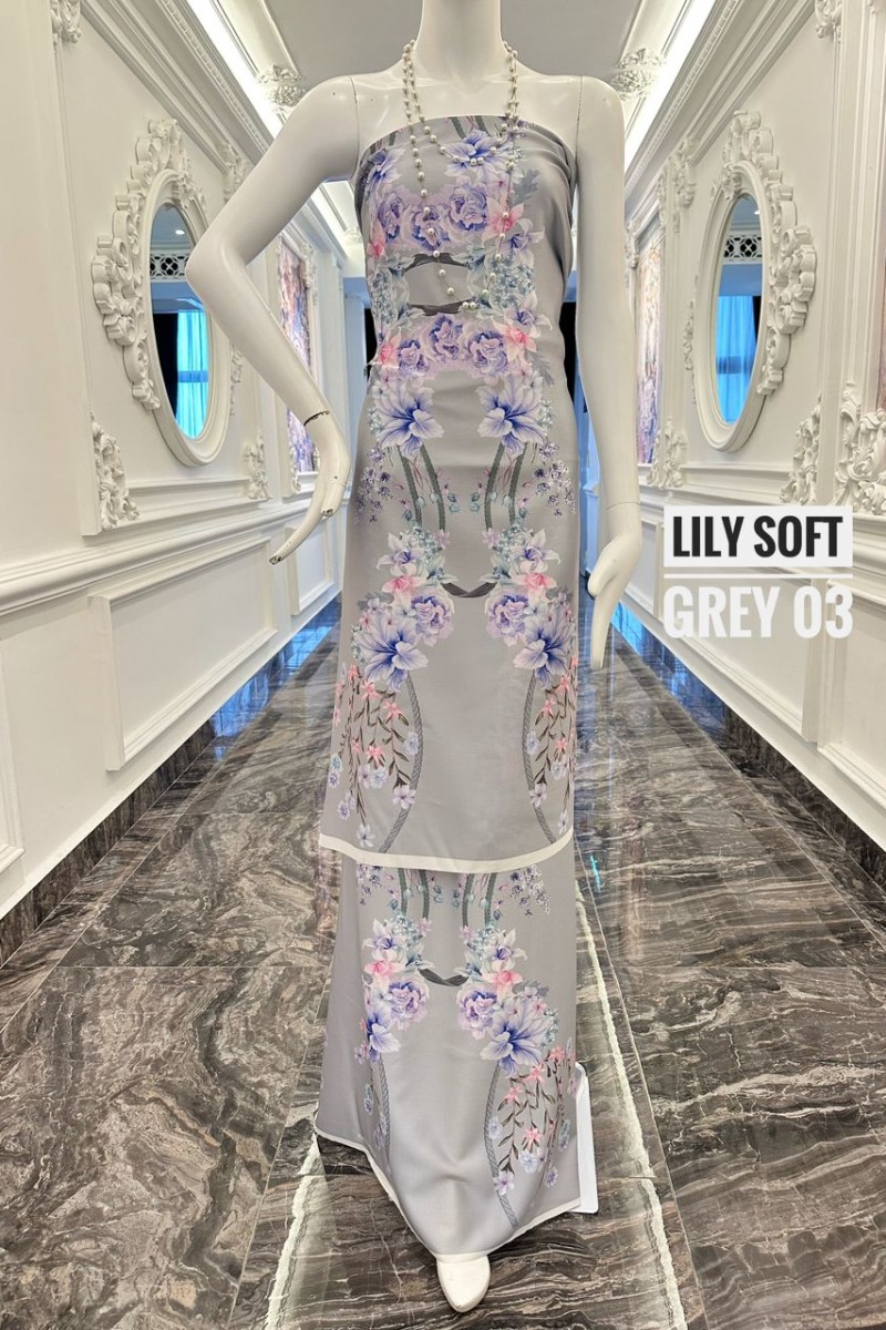 Batik Lily 03 – Soft Grey