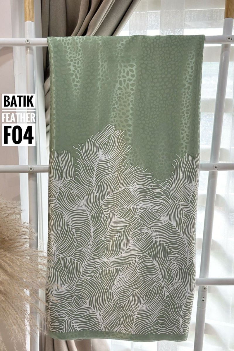 Batik Feather – F04 [Sage Green]