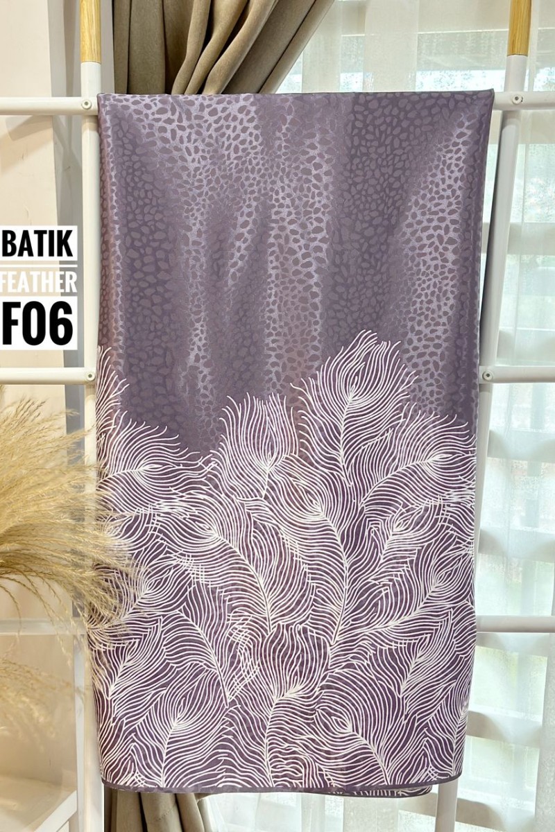 Batik Feather – F06 [Brown Grey]