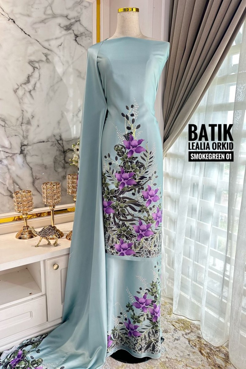 Batik Lealia Orkid – 01 [Smoke Green]