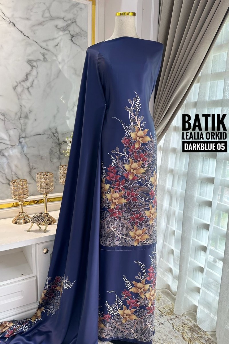 Batik Lealia Orkid – 05 [Dark Blue]