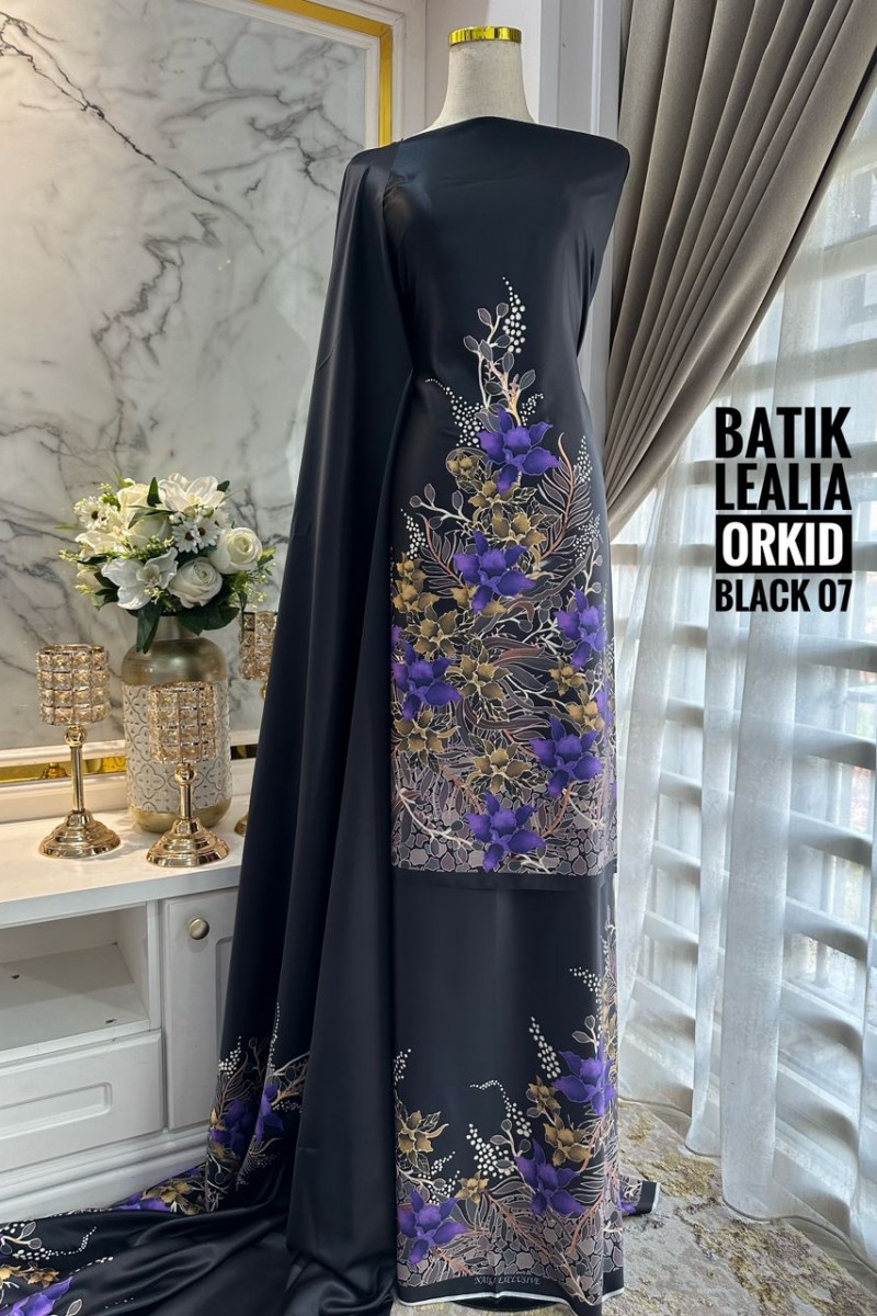 Batik Lealia Orkid – 07 [Black]