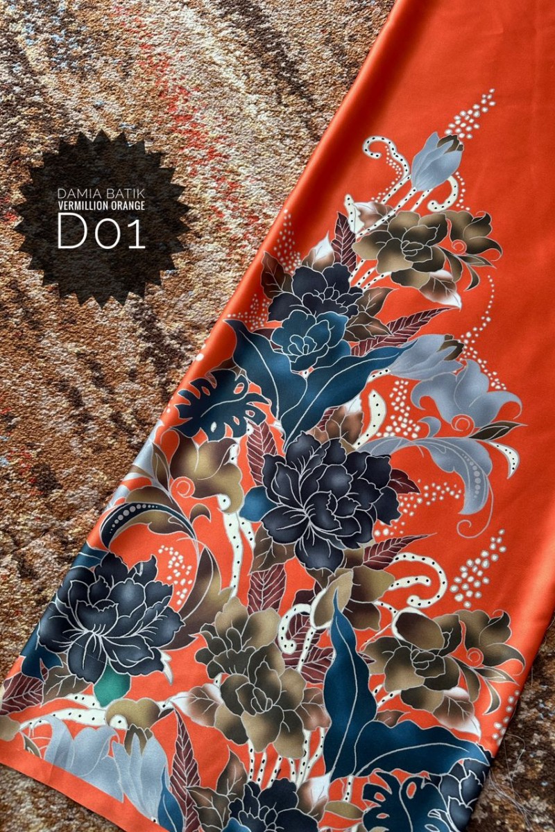Batik Damia – D01 [Vermillion Orange]