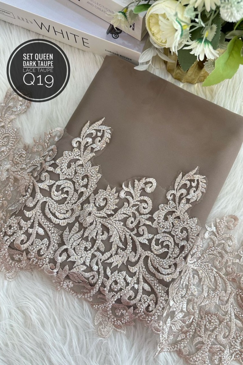 Q19 – Dark Taupe + Lace Taupe