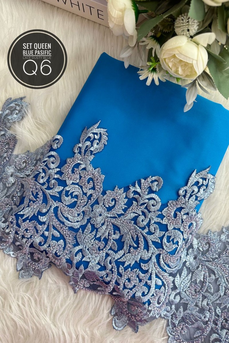 Q6 – Blue Pasific + Lace Dusty Blue