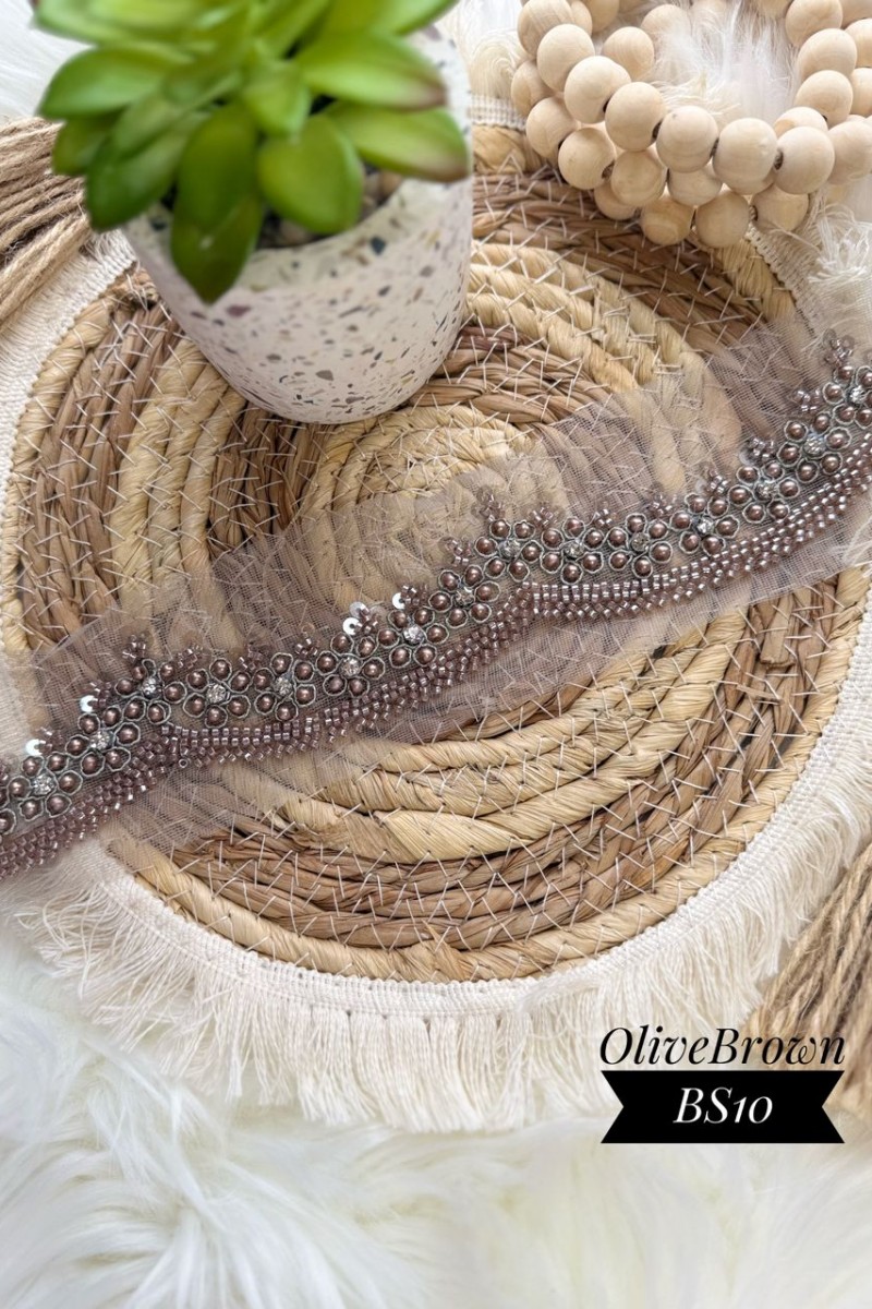 Scallop Lace – BS10 [Olive Brown]
