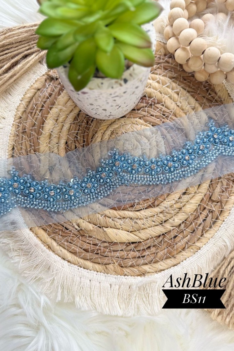 Scallop Lace – BS11 [Ash Blue]